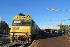 The diesel electric locomotive that pulls the Indian Pacific   700m, 28 carriages, 1300 tonnes.